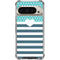 Polka Dots and Stripes Heart in Blue Pixel 9/9 Pro Clear Case